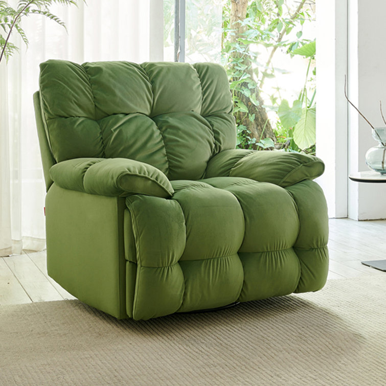 Velvet green online recliner